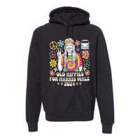 Old Hippies For Harris Waltz 2024 Election Kamala Harris Premium Hoodie