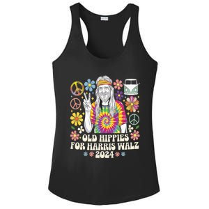 Old Hippies For Harris Waltz 2024 Election Kamala Harris Ladies PosiCharge Competitor Racerback Tank