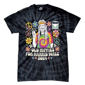 Old Hippies For Harris Waltz 2024 Election Kamala Harris Tie-Dye T-Shirt