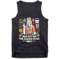 Old Hippies For Harris Waltz 2024 Election Kamala Harris Tank Top