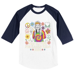 Old Hippies For Harris Waltz 2024 Election Kamala Harris Baseball Sleeve Shirt