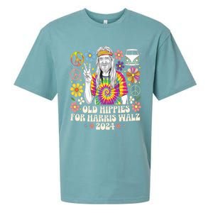 Old Hippies For Harris Waltz 2024 Election Kamala Harris Sueded Cloud Jersey T-Shirt