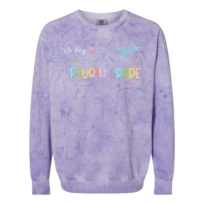 Oh Hey Fourth Grade Teacher Student 4th Grade Back To School Colorblast Crewneck Sweatshirt