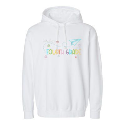 Oh Hey Fourth Grade Teacher Student 4th Grade Back To School Garment-Dyed Fleece Hoodie