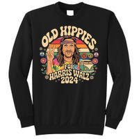 Old Hippies For Harris Waltz 2024 Election Kamala Harris Sweatshirt