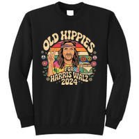 Old Hippies For Harris Waltz 2024 Election Kamala Harris Tall Sweatshirt