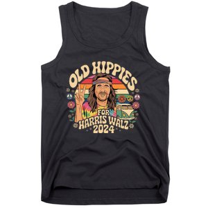 Old Hippies For Harris Waltz 2024 Election Kamala Harris Tank Top