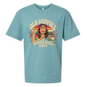 Old Hippies For Harris Waltz 2024 Election Kamala Harris Sueded Cloud Jersey T-Shirt