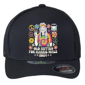 Old Hippies For Harris Waltz 2024 Flexfit Unipanel Trucker Cap