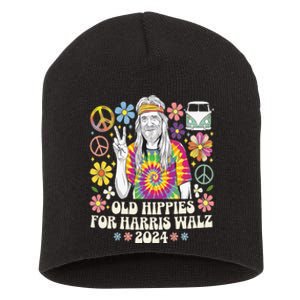 Old Hippies For Harris Waltz 2024 Short Acrylic Beanie