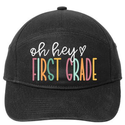Oh Hey First Grade Cute 1st Grade Team 7-Panel Snapback Hat