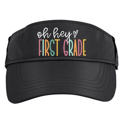 Oh Hey First Grade Cute 1st Grade Team Adult Drive Performance Visor