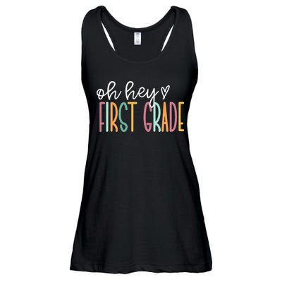 Oh Hey First Grade Cute 1st Grade Team Ladies Essential Flowy Tank