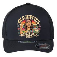 Old Hippies For Harris Waltz 2024 Election Kamala Harris Flexfit Unipanel Trucker Cap