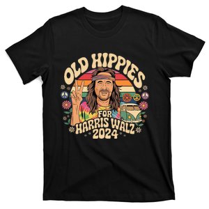 Old Hippies For Harris Waltz 2024 Election Kamala Harris T-Shirt