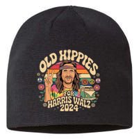 Old Hippies For Harris Waltz 2024 Election Kamala Harris Sustainable Beanie