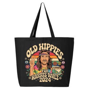 Old Hippies For Harris Waltz 2024 Election Kamala Harris 25L Jumbo Tote