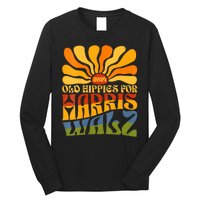 Old Hippies For Harris Walz 2024 Election Kamala Harris Long Sleeve Shirt