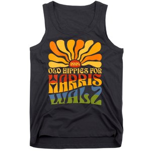 Old Hippies For Harris Walz 2024 Election Kamala Harris Tank Top