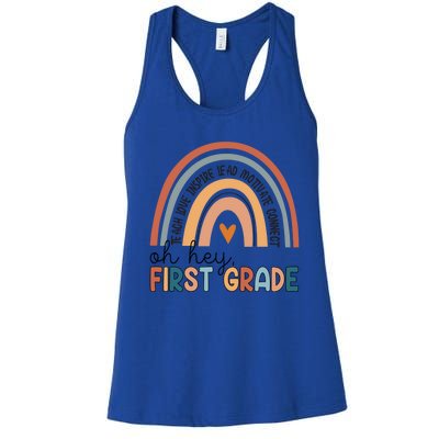 Oh Hey First Grade Rainbow Teacher 1St Grade Gift Women's Racerback Tank