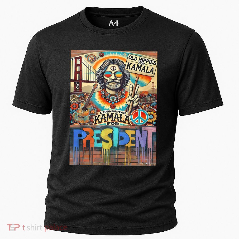 Old Hippies For Kamala Peace & Love Campaign Cooling Performance Crew T-Shirt