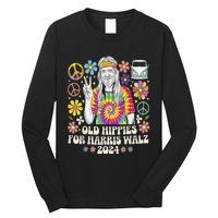 Old Hippies For Harris Waltz 2024 Election Kamala Harris Long Sleeve Shirt