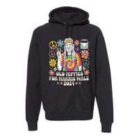 Old Hippies For Harris Waltz 2024 Election Kamala Harris Premium Hoodie