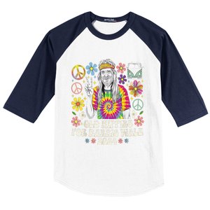 Old Hippies For Harris Waltz 2024 Election Kamala Harris Baseball Sleeve Shirt