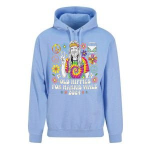 Old Hippies For Harris Waltz 2024 Election Kamala Harris Unisex Surf Hoodie