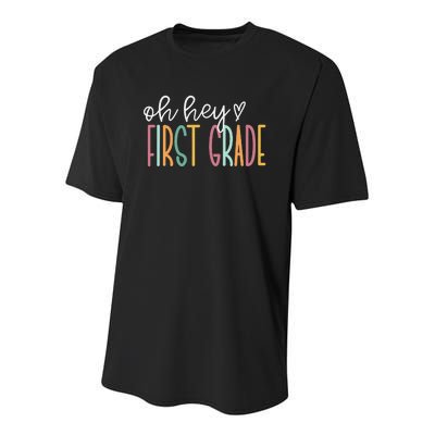 Oh Hey First Grade Cute 1st Grade Team Youth Performance Sprint T-Shirt