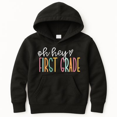 Oh Hey First Grade Cute 1st Grade Team Kids Hoodie