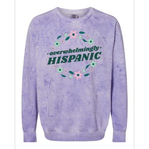 Overwhelmingly Hispanic Floral Colorblast Crewneck Sweatshirt