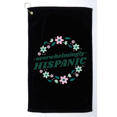 Overwhelmingly Hispanic Floral Golf Towel