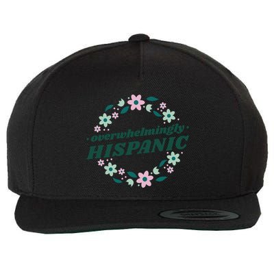 Overwhelmingly Hispanic Floral Wool Snapback Cap
