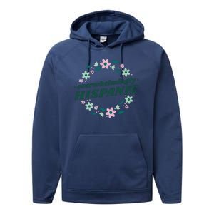 Overwhelmingly Hispanic Floral Performance Fleece Hoodie