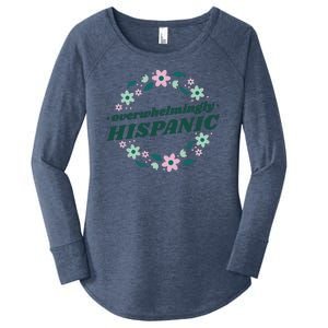 Overwhelmingly Hispanic Floral Women's Perfect Tri Tunic Long Sleeve Shirt