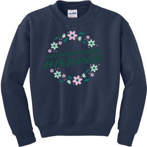 Overwhelmingly Hispanic Floral Kids Sweatshirt