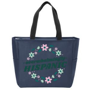 Overwhelmingly Hispanic Floral Zip Tote Bag