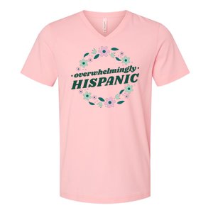 Overwhelmingly Hispanic Floral V-Neck T-Shirt