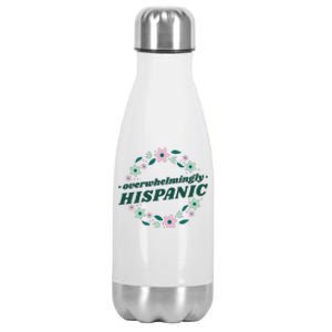 Overwhelmingly Hispanic Floral Stainless Steel Insulated Water Bottle