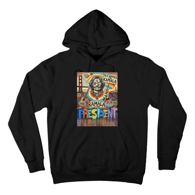 Old Hippies For Kamala 2024 Peace & Love Campaign Hoodie