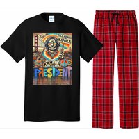 Old Hippies For Kamala 2024 Peace & Love Campaign Pajama Set