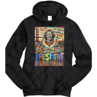 Old Hippies For Kamala 2024 Peace & Love Campaign Tie Dye Hoodie