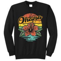 Ohana Hawaiian Family Vintage Retro Hawaii Hibiscus Flower Sweatshirt