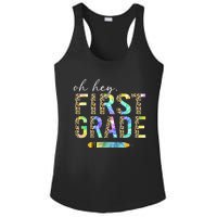 Oh Hey First Grade Back To School Students 1st Grade Teacher Ladies PosiCharge Competitor Racerback Tank