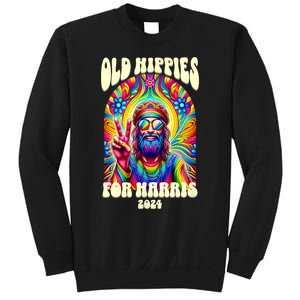 Old Hippies For Harris 2024 Kamala Harris Madam President Sweatshirt