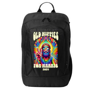 Old Hippies For Harris 2024 Kamala Harris Madam President City Backpack