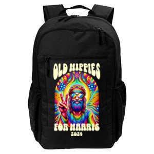 Old Hippies For Harris 2024 Kamala Harris Madam President Daily Commute Backpack