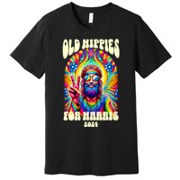 Old Hippies For Harris 2024 Kamala Harris Madam President Premium T-Shirt