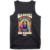 Old Hippies For Harris 2024 Kamala Harris Madam President Tank Top